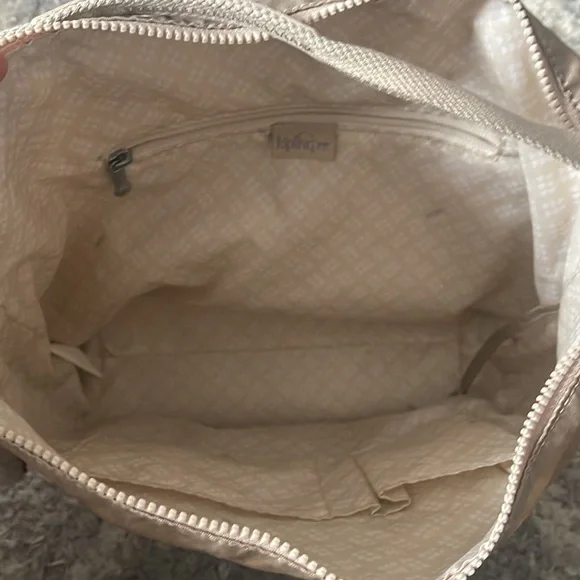 KIPLING Archie Metallic Handbag Crossbody purse Spicy Gold - Picture 8 of 14